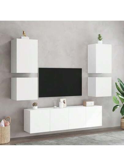VidaXL TV Wand Unit 40.5x30x40 Cm, Finished Wood, Wit view 4