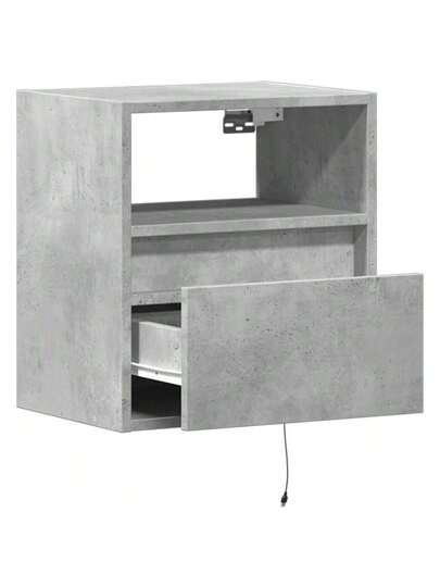 VidaXL TV Wand Unit LED Lighting 41x31x45 Cm Concrete Grijs view 9