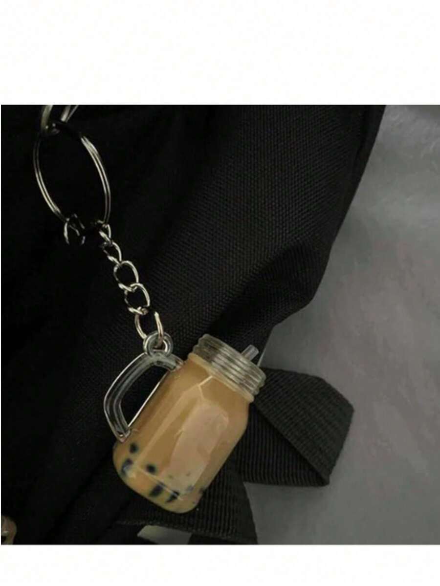 Cute Liquid Boba Keychain, Mini Funny Bubble Tea Keychain, Wallet Charm, Attractive Car Key Chain Accessory For Women Christmas Gift Ideas Bag Accessories Lanyards With Id Holder Car Accessories Bag Charms
