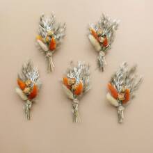 12 Pcs Boho Dried Flower Bouquet Mini Wedding Handmade Dry Flowers Decor For Vase Crafts DIY Photo Boutonniere For Men Floral Plant For Bridesmaid Gift Birthday Decor And Autumn Decor Items