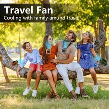 10000mAh Portable Waist Fan, 40H Cooling Personal Wearable Fan With Double Clamp, Flashlight, 5-Speed, Rechargeable Battery Powered Belt Fan For Outdoor Work, Travel, Fishing