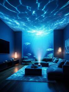 LED Romantic Arctic/Water Ripple Projection Lamp, With USB Plug-In And Remote Control, One-Click To Light Up, Creating Dual Romance. Instantly, The Arctic Light Spreads Across The Ceiling, While Shattered Stars Form A Galaxy That Flows Downward. The Fine Water Ripples Spread Across The Wall. In The Flickering Light, The Entire Room Seems To Float On The Shimmering Water Surface Of A Summer Night. Without Leaving The House, You Can Bring The Starry Sky And The Waves Into Your Room. It's The Perfect Choice For School Or Festival Gifts!