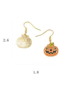 1 Paar Öltropfen Spinnen, Schwarze Katze, Totenkopf, Kürbis Ohrringe zum Anhängen