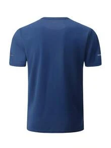 4 Peças Camisas Casuais Esportivas de Manga Curta Masculinas, Camisetas de Gola Redonda, Camisetas Respiráveis e de Secagem Rápida para Exercícios