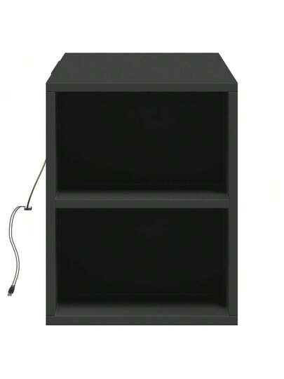 VidaXL TV Wand Unit LED Lighting 135x31x39.5 Cm Zwart view 7