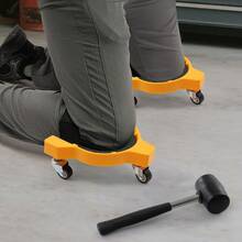 YUNRUX Rolling Knee Pads, Knee Pads With 3 Wheels, Flexible Sliding Knee Pads With Adjustable Straps