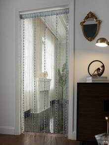 1 件时尚装饰纯色串珠窗帘/门帘