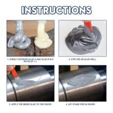 Ab Casting Glue, Quick-Dry Welding Welding Glue Oil Tank Metal Radiator Repair Waterproof Adhesive Cast Iron - 25gx25g - View 3