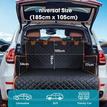JOEJOY Car Boot Protector - Boot Liner For Dogs Non-Slip |   Dog Car Seat Cover Scratchproof & Dirt Resistant |   Side & Bumper Protection |   Adjustable Straps Boot Cover For Suvs Trucks Cars