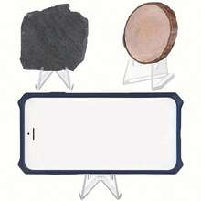 5pcs/10pcs/20pcs Acrylic Card Holder, Multi-Functional Card Display Stand, 360° Rotating Base, Transparent Plastic Storage, Coin Display Rack, Suitable For Displaying ID Cards, Challenge Medals, Baseball Cards, Sports Cards, Collectible Cards, Great For Home Decor, Gift Display, Best Choice For Christmas