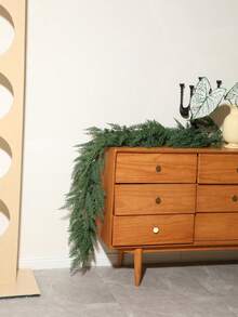 Vigne de cyprès artificielle pour Noël - 182 cm, décoration suspendue en caoutchouc souple premium de pin. Convient pour la cheminée, le mur central, la décoration de longue table à manger, et idéal pour les mariages ainsi que la décoration saisonnière de la maison. Vigne de cyprès sans contenant.