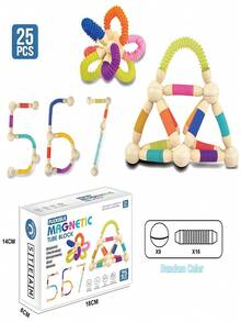 Brinquedos STEM Tubo Magnético Blocos de Construção Magnéticos Flexíveis Blocos de Tubo Magnético Grudento Jogo Cerebral Brinquedo de Construção Magnético Conjunto Quebra-cabeça Blocos de Construção para Meninos e Meninas Presentes de Aniversário e Natal Brinquedos Educativos de Faz de Conta STEAM