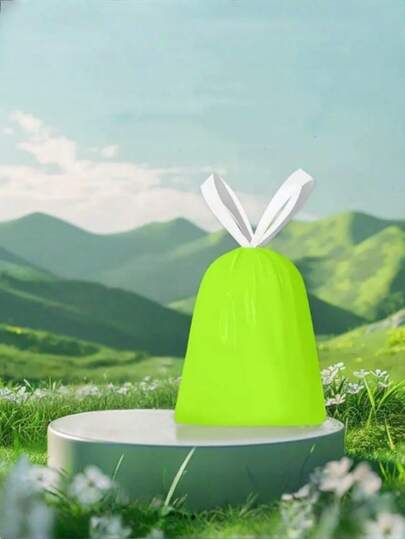 200 Sacos de lixo portáteis com cordão - extra grossos, repelentes de absinto, antimosquitos, para organização doméstica, adequados para carros, camping, animais de estimação, shoppings, supermercados, dormitórios, cozinhas, quartos, banheiros, salas de estar, escritórios e restaurantes, sacos de lixo domésticos de plástico