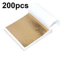 100/200/500pcs Imitation Gold Silver Foil Paper Leaf Gilding DIY Art Craft Paper Birthday Party Wedding Cake Decorations Resin Candle Plaster Craft Art Nail Decoration - Multicolor - View 38