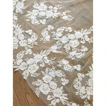 Royal Length Petal Shape Wedding Bridal Veil With Metal Comb - trắng - Xem 4