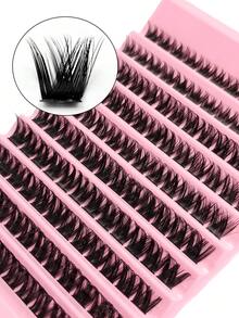 Sibeuna 120pcs D-Curl Criss-Cross Thick & Dense Lashes, Create Dramatic Makeup Effect, Fluffy & Soft Lash Clusters - D - View 6