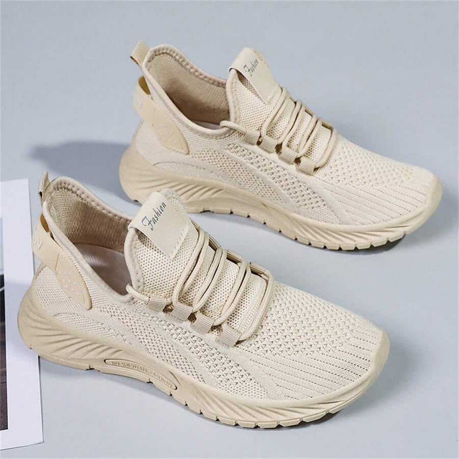 Novos Tênis Esportivos Casuais da Moda, Tênis Respiráveis de Malha para Mulheres Plus Size