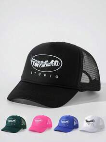 1 件 Y2K 风格女式刺绣船饰抽绳网眼棒球帽，可调节户外防晒帽，适合春秋季旅行海滩，适合男士和青少年 - 棒球帽 - 查看 14