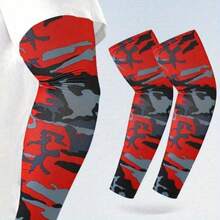 1 Pair Of Breathable Sun-Proof Camouflage Arm Sleeves, Suitable For Driving, Cycling, Fishing, Outdoor Sports