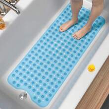Extra Long Non-Slip Bathtub Mat With Drainage Holes And Suction Cups Non-Slip Bathtub Mat, 40 X 16 Inch Extra Long Bathtub Mat, Soft On Feet Machine Washable Bathroom Shower Mat - Ideal For Home, Hotel, And Car Travel - Available In Multiple Colors - 彩色 - 查看 14