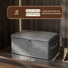 Foldable Storage Box With Zipper Lid, Handled Storage Cube Basket For Closet Clothes Organization - Multicolor - View 10