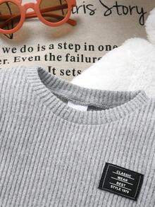 3pcs Set, Casual, Cute, Baby Boy Clothes, Toddler Autumn/Winter Outfit, Soft & Comfortable, Cartoon Bear Applique Embroidery Hooded Jacket, Fleece Crew Neck Top And Pants, Suitable For Daily, Holiday, Party, Outdoor