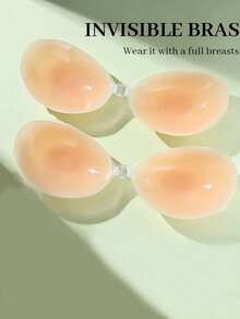 1 Pair Silicone Breast Petals, Thick Lift & Push-Up Invisible Bra Nipple Covers - Multicolor - View 6