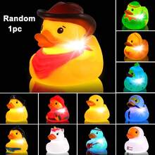 Glowing Hoopless Duck Bath Toy Set, Shiny Colorful Floating Bathtub Toys, Excellent Gift For Bathroom Water Play And Pool Party - Multicolor - View 12