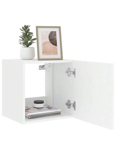 VidaXL TV Wand Unit LED Lighting 40.5x35x40 Cm Wit view 7