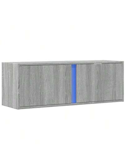 VidaXL TV Wand Unit LED Lighting 100x31x35 Cm Grijs Sonoma view 3