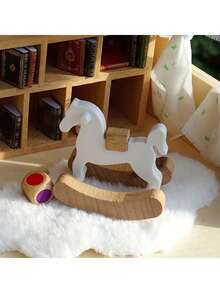 1 件迷你摇摆木马模型装饰品、微型园艺配件、微型庭院场景道具模型、精美工艺品、娃娃屋装饰、微型家居场景 DIY、娃娃屋装饰、爱好者的收藏礼物