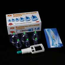 1 caja - Juego de 6 piezas/12 piezas de ventosas chinas profesionales, nuevas tazas de masaje, masajeador corporal con ventosas de succión al vacío y bomba manual, usado para masaje y tratamiento, mejorando la circunferencia de la cintura