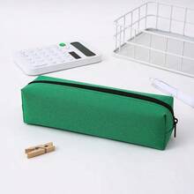 1 Pc Oxford Cloth Pencil Case – Minimalist Solid Color, Multi-Purpose Pen Pouch | Student Cartucheras Escolares
