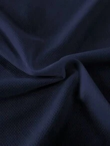 Men's Polo Shirt And Shorts Set Breathable Casual Summer Beach - Navy Blue - View 5