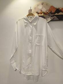 Women's Oversized Shirt - 白色 - 查看 5