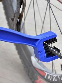 Limpiador de cadena de bicicleta, cepillo de limpieza multiusos para bicicletas, cepillo de limpieza para bicicletas adecuado para la cadena y la biela de la bicicleta. - Azul - Ver 4