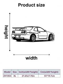 1pc Metal Car Wall Art, Creative Wall Decor, Room Decoration, Unique Modern Home Decor, Metal Wall Hanging, Gift For Car Enthusiasts, Birthday Gift, Father's Day Gift