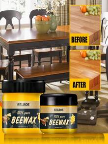 40g/80g Cera de abeja natural para pulir muebles, revestimiento protector impermeable, limpia y nutre los muebles de madera, requiere 15 horas de tiempo de absorción para una penetración profunda