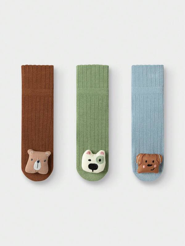 Balabala Baby Socks Fall New Non-Slip Gripper Socks 3 Packs