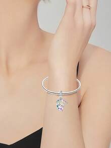 1pc Silver-Plated Elegant & Cute Car, Candle Holder, Ship Rudder, Suitcase, Bag, Rocket, Candle, Palette DIY Pendant Charm, Suitable For Women & Couples, For DIY Jewelry Making, Halloween, Valentine's Day, Back To School, Thanksgiving, Party, Holiday Gifts