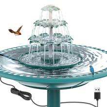 2025 New 3.5W Outdoor 3-Tier Solar Fountain, DIY Outdoor Garden Decor, Solar Bird Bath Fountain, Can Be Used As Feeder, With Detachable Waterfall And Auto Watering Function, Suitable For Garden And Patio