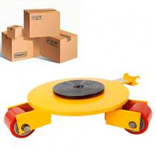 YUNRUX 2T Machinery Mover, Transport Chassis 360° Rotation Heavy Duty Castors Steering Chassis Heavy Duty Castors Transport Rollers Furniture Transport Rollers Armored Castors Industrial Castors Transport Aid - 彩色 - 查看 5