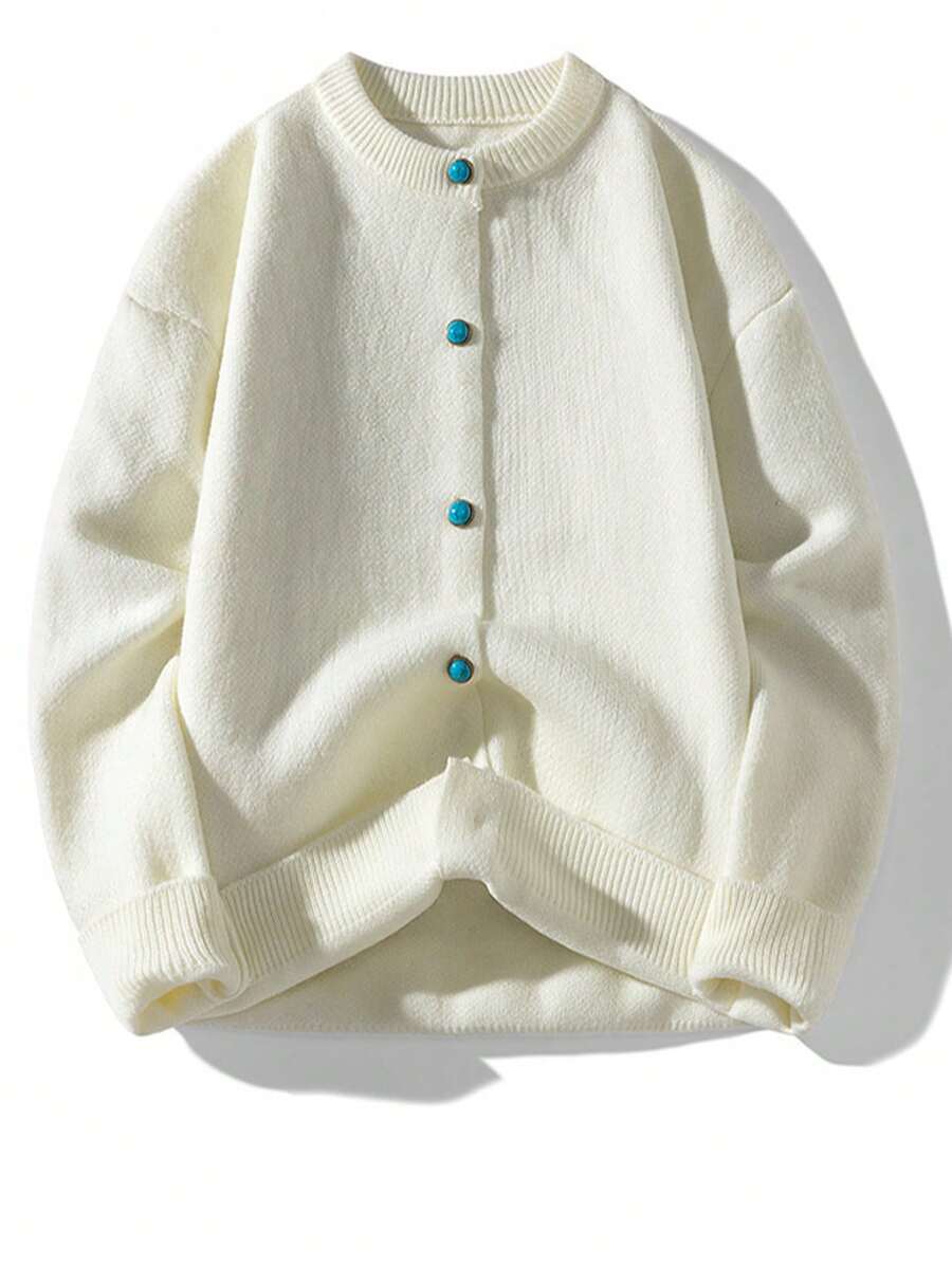 Men Cardigans - White - View 1
