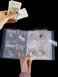 1pc Clear Seal Stamp Storage Folder, Plastic Storage Photo Album, Seal Bag Storage Keeper, Card Folder Storage Bag, For DIY Scrapbooking Art Craf