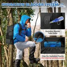 NEWHEY 43L Tactical Backpack, Hiking Camping Backpack, Waterproof Military Backpack, MOLLE Backpack, Large Capacity Survival Backpack, Outdoor Backpack, Men's Backpack, Travel Fishing Hunting Daily Backpack, Large Capacity Travel Bag - Multicolor - View 6