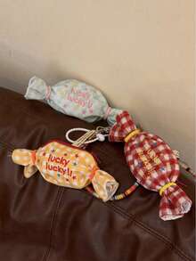 1 pezzo Portafoglio a forma di caramella colorata macaron - Mini borsa a pendente per auricolari, Portamonete multifunzionale in poliestere con chiusura a cordoncino, Portafoglio mini a forma di caramella colorata, Borsa portamonete carina per auricolari multifunzionale, Accessorio da appendere e custodia per auricolari - Design con angoli arrotondati, Borsa compatta con stampa divertente, Custodia alla moda e durevole per tutte le stagioni, Perfetto regalo per Natale, Ognissanti e compleanni