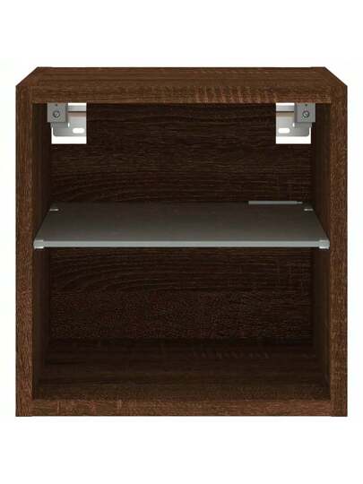 VidaXL TV Wand Unit LED Lighting 30x28.5x30 Cm Bruin Oak view 8