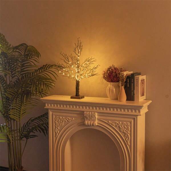 Luz de árvore de galhos mortos para Halloween, luz decorativa para ambientes internos, luz de mesa com galhos ajustáveis, adequada para festas, Dia dos Namorados, Natal, luzes para árvores de Halloween
