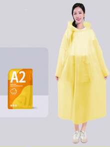 1 معطف مطر قابل لإعادة الاستخدام للبالغين، معطف مطر سميك مقاوم للماء، معطف مطر بقبعة للرجال والنساء، مقاوم للماء والرياح وسريع الجفاف وقابل للتنفس، معاطف مطر بقبعة من EVA مع سحاب للرجال والنساء للاستخدام في الهواء الطلق، الدراجات النارية والهوائية والتنزه والصيد والتسلق الجبلي، التبريد الصيفي والشاطئ والسفر