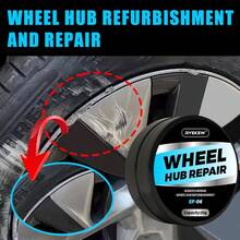 Ryekew Pasta de restauración para arañazos en llantas de coche Ryekew 50G, pasta de pintura para reparación de arañazos en llantas - Llantas de aleación de aluminio negro y blanco plateado